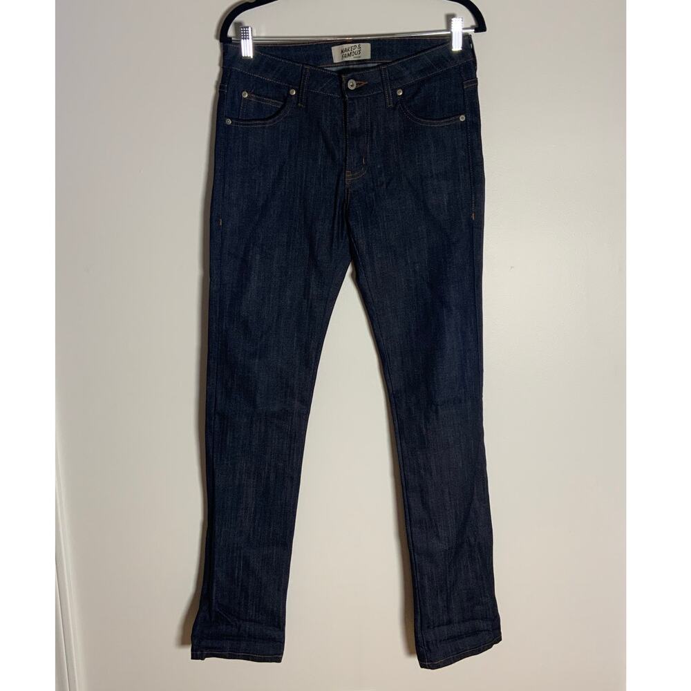 Naked & Famous Skinny Guy Dark Blue Jeans size 31 x 33